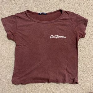 Brandy Melville maroon California tee